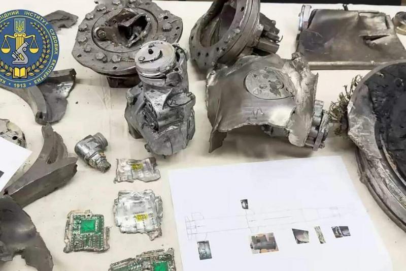 基辅鉴识科学研究所指俄罗斯本月7日向乌克兰发动攻击留下的飞弹碎片相信源自锆石(Zircon)高超音速导弹。(基辅鉴识科学研究所视频截图)