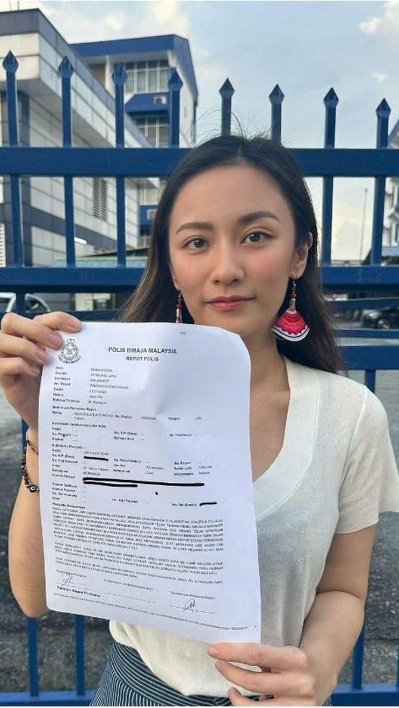 1月31日,林慧娴到吉隆坡白沙罗警察局报案,称个人信息被不法分子严重盗用,受害者来自新加坡、美国、加拿大、土耳其和哈萨克斯坦等国。(受访者提供)