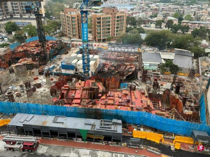 港天水围工地火警经过42小时灌救后扑灭