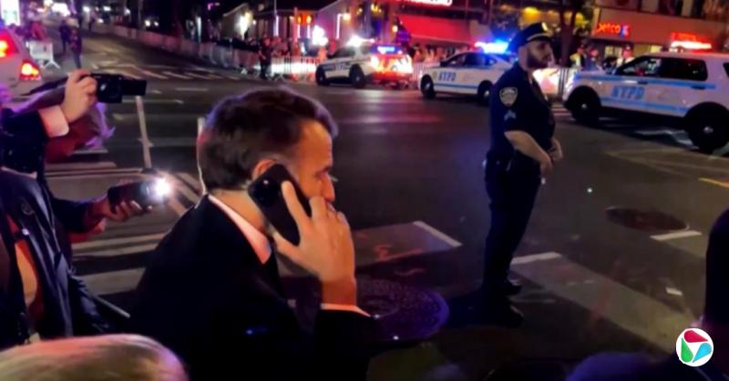 纽约警察为总统车队封路 受阻的马克龙致电特朗普申诉