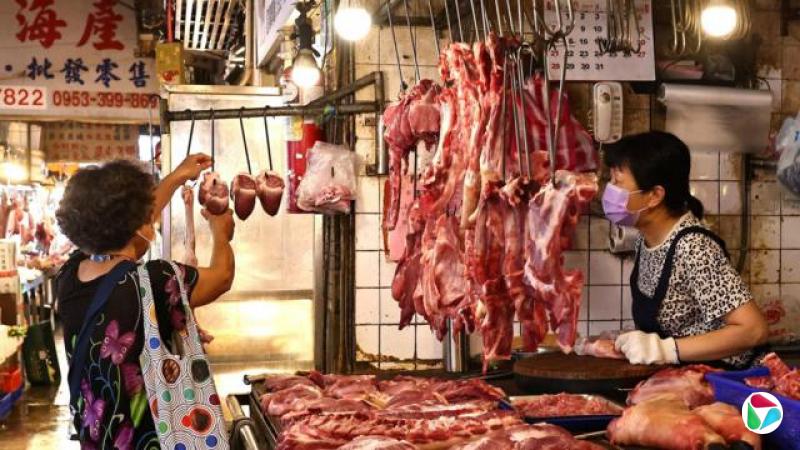 台北一个猪肉摊