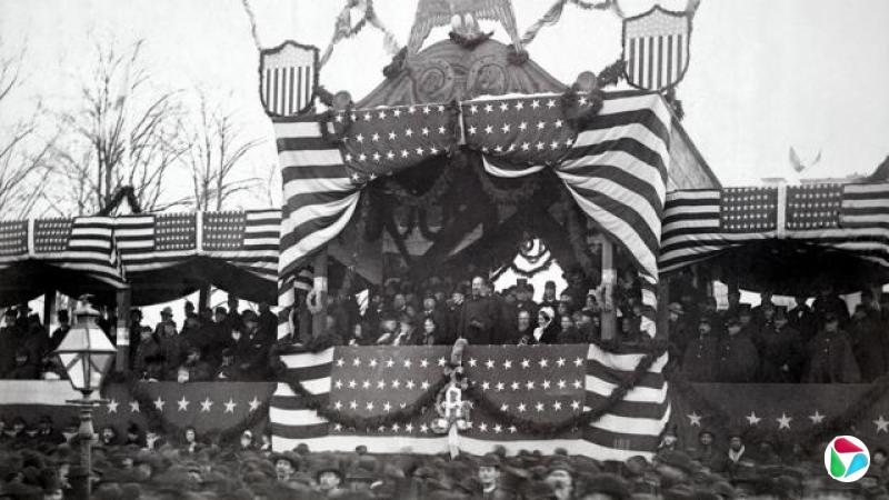 加菲尔德在华盛顿出席总统就职典礼(4/3/1881)