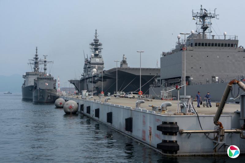 日本广岛县吴市海军基地,摄于今年。高市早苗表示,若中国试图夺取台湾,就可能构成“存亡危机事态”,从而有理由部署自卫队。