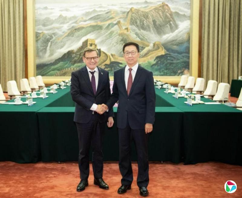 韩正会德外长:期待德国为推动中欧关系发展发挥积极作用