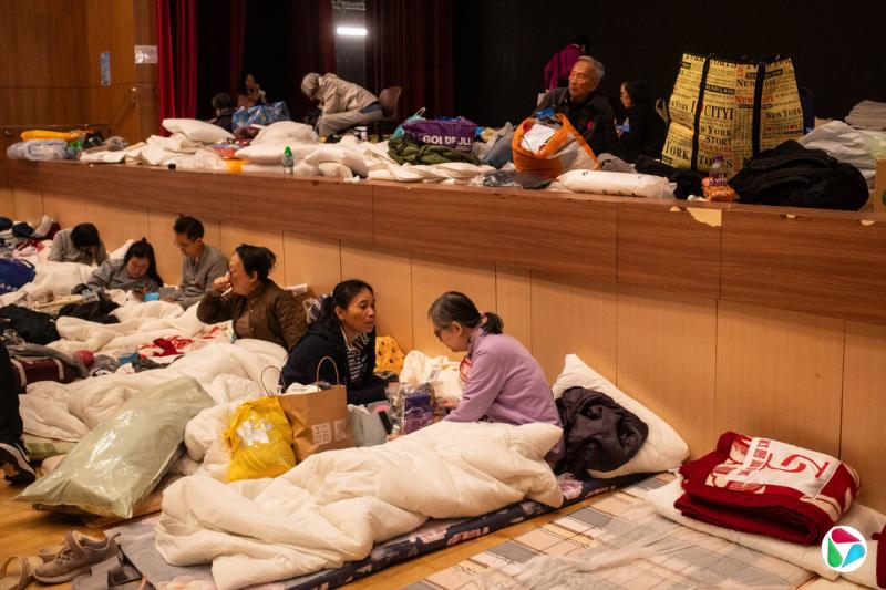 大埔区的一处灾民安置点,摄于上月。