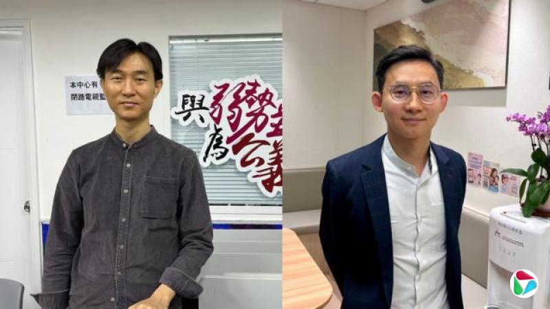 社区组织协会干事彭鸿昌(左)及香港中医师陈洛志(右)