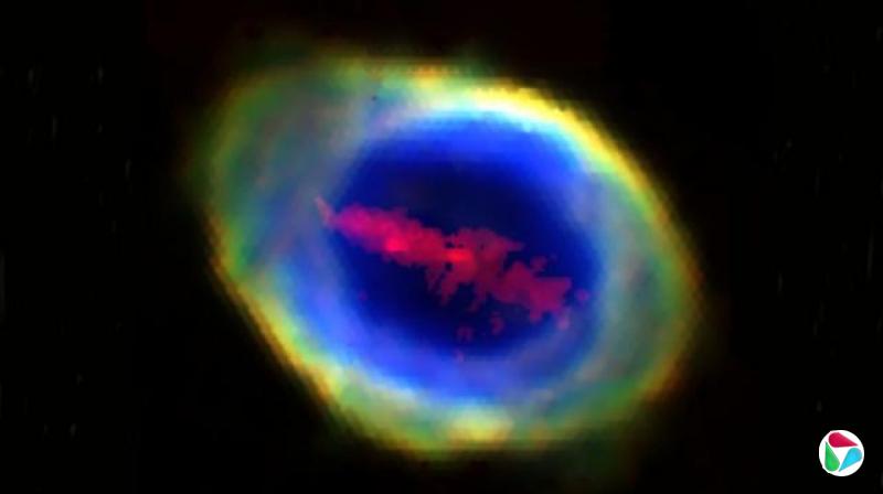 色彩缤纷的云团,形成于一颗类似太阳的恒星释放外层物质。