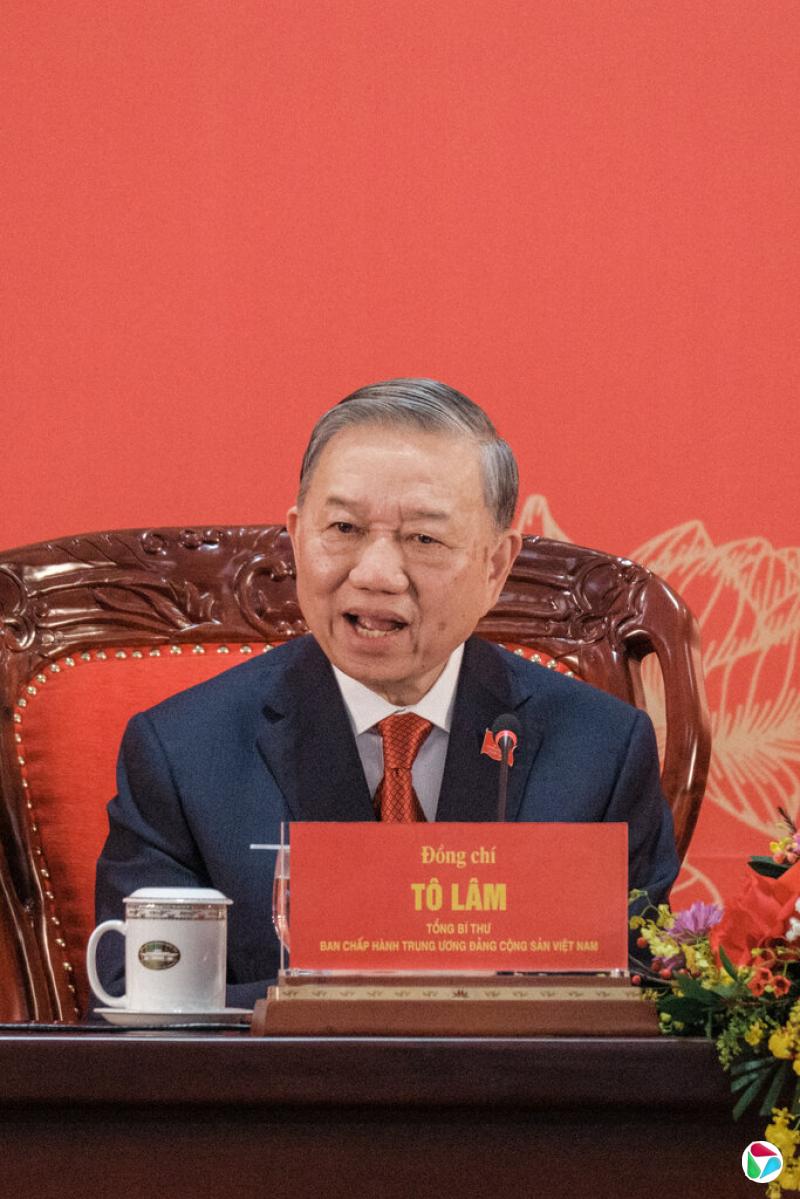 1月,越南最高领导人苏林在越共第十四次全国代表大会后在河内举行的新闻发布会上。