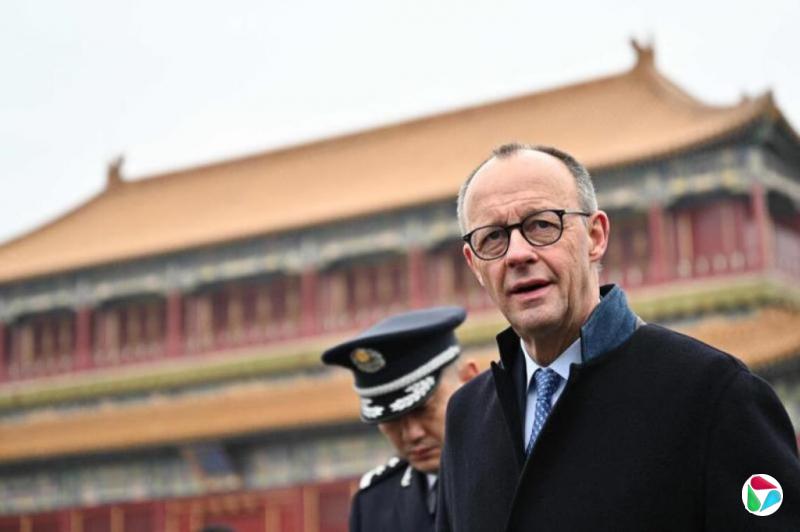 德总理默茨抵达杭州继续访华行