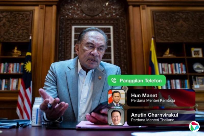 缓和紧张局势 安华联系泰柬首相